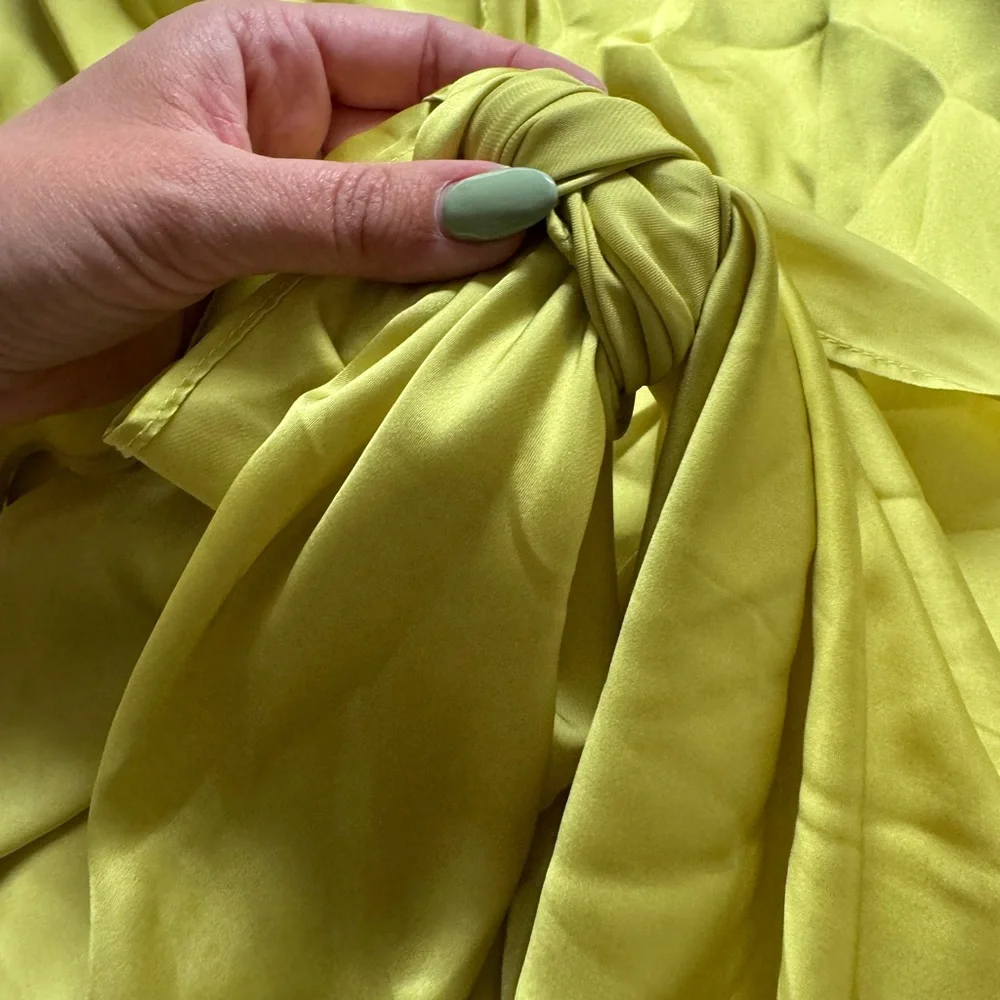 Baobab Collection Chartreuse Green One-Shoulder Mini Dress - Picture 6 of 10